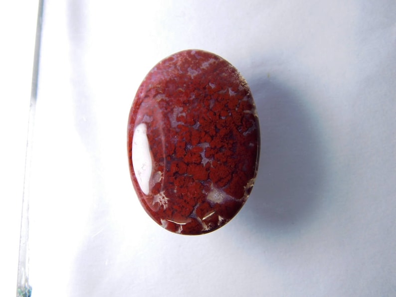Hungarian agate gemstone #3071N Moss agate loose stone Smooth Moss agate loose gemstone 22 Cts Designer Natural Red Moss agate cabochon