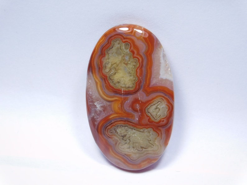 Royal Aztec Agate cabochons sold as a pair