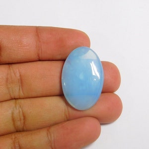 Peru Opal Natural Blue Peruvian Opal Gemstone Peruvian Opal Cabochon Oval Shape Semi Precious Size:- 30X20 MM Peru Opal Jewelry N-4458