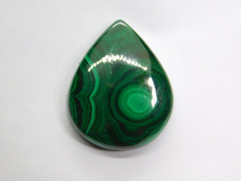 Très lisse Cabochon de malachite naturelle, pierre précieuse de malachite polie, pierre précieuse de malachite en vrac Pierre de malachite en vrac de créateur 64 Cts. N-547 image 3