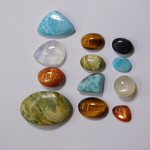 Mix Cabochon, Mix Lot, Cabochon Loose Gemstone, Wholesale Lot Gemstone Cabochon Mix Shape Mix Size Wholesale Lot Loose Stone 124 Cts. N-3220