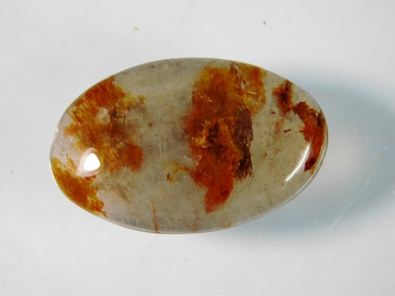 Beautiful Garden Quartz loose stone #727N Natural Garden Quartz cabochon Lodolite quartz garden quartz stone Lodolite cabochon 63 Cts
