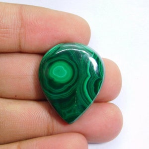 Très lisse Cabochon de malachite naturelle, pierre précieuse de malachite polie, pierre précieuse de malachite en vrac Pierre de malachite en vrac de créateur 64 Cts. N-547 image 2