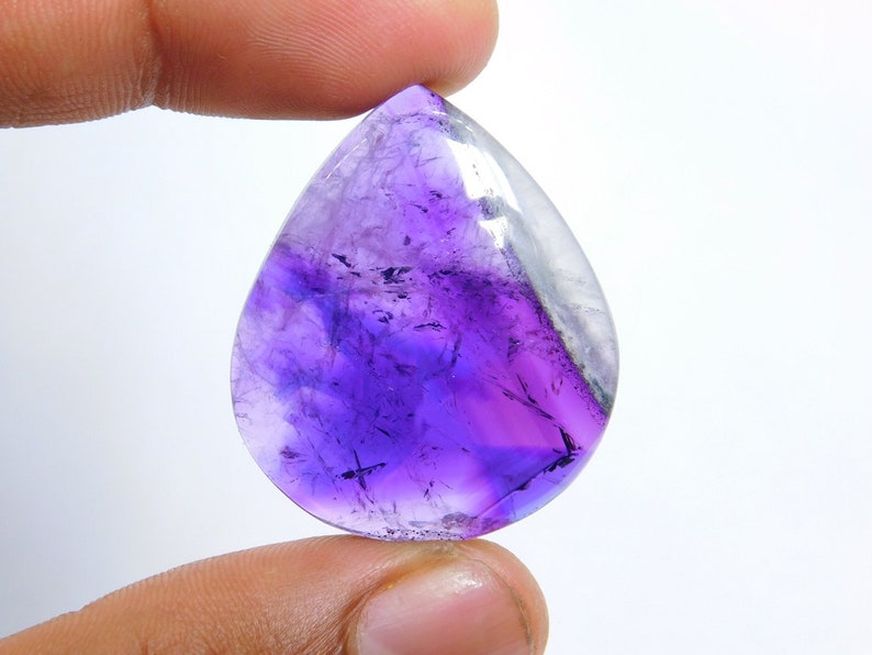 Super seven Trapiche Amethyst Oval Shape Cabochon Gemstone Unique piece For Making Jewelry 20.00 Ct 27X18X5 mm SA-1070