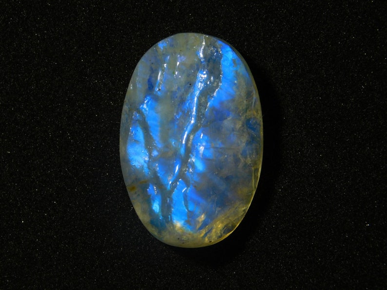 N-12584 Rainbow moonstone gemstone Blue Spectrolite moonstone Natural Rainbow moonstone cabochon Rainbow moonstone stone Druzy 27 Cts