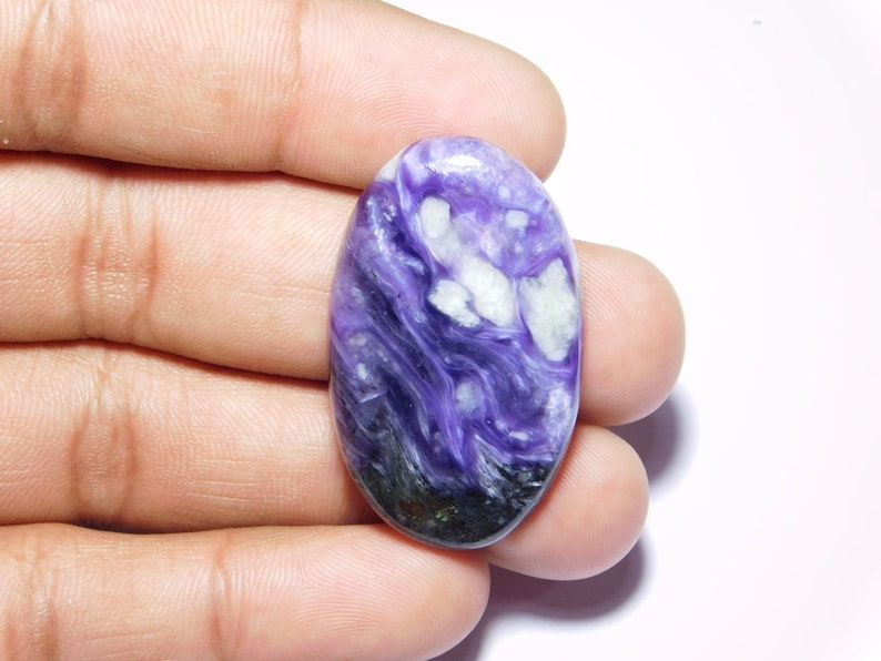 Glorious Charoite loose Stone for jewelry 40 Cts #9320N Natural Purple Russian charoite gemstone Very Rare 100/% Natural charoite cabochon