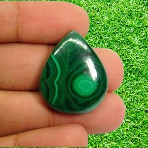 Very Smooth! Natural Malachite cabochon, Polished malachite gemstone, malachite loose gemstone Designer malachite loose stone 64 Cts. N-547