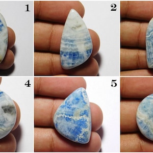 Scheelite Blue Scheelite Stone Scheelite Cabochon Natural Blue Scheelite Gemstone Scheelite Lace Stone Loose Gemstone Jewelry CLG Stone -N11