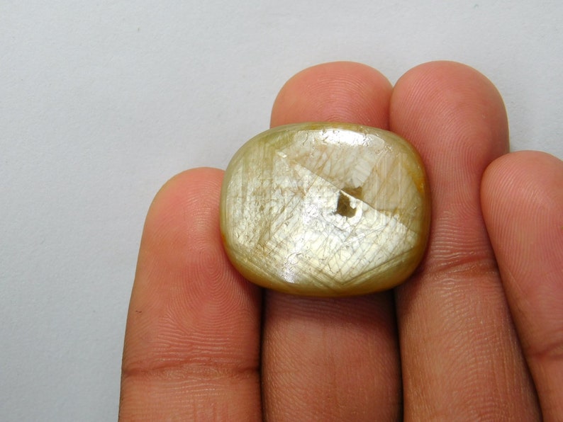 N-13247 Top Quality Sapphire Hand Made Loose Stone For Jewelry Making 47 Cts Gold Sapphire Cabochon Gorgeous! Natural Sapphire Gemstone