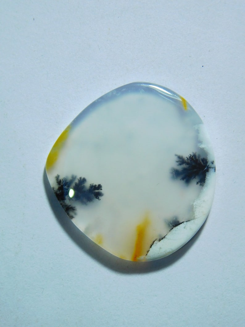 N-13301 Designer Dendrite Gemstone For Jewelry Making 22 Cts Fabulous Natural Dendrite Cabochon High Quality Dendritic Agate Loose Stone