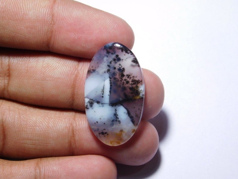 #9786N AAA+ Dendrite Loose Stone Dendrite Gemstone For Jewelry 37 Cts Beautiful Natural Dendrite Dendritic Agate Cabochon Top Rare