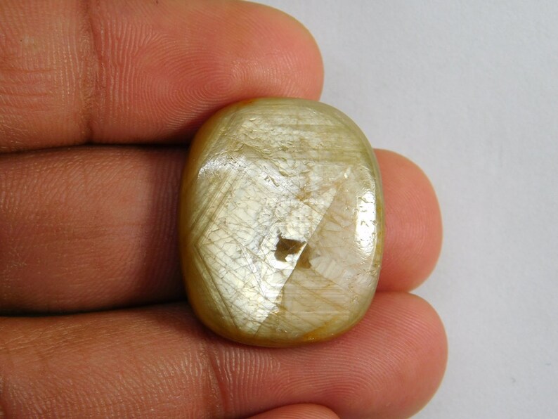 N-13247 Top Quality Sapphire Hand Made Loose Stone For Jewelry Making 47 Cts Gold Sapphire Cabochon Gorgeous! Natural Sapphire Gemstone