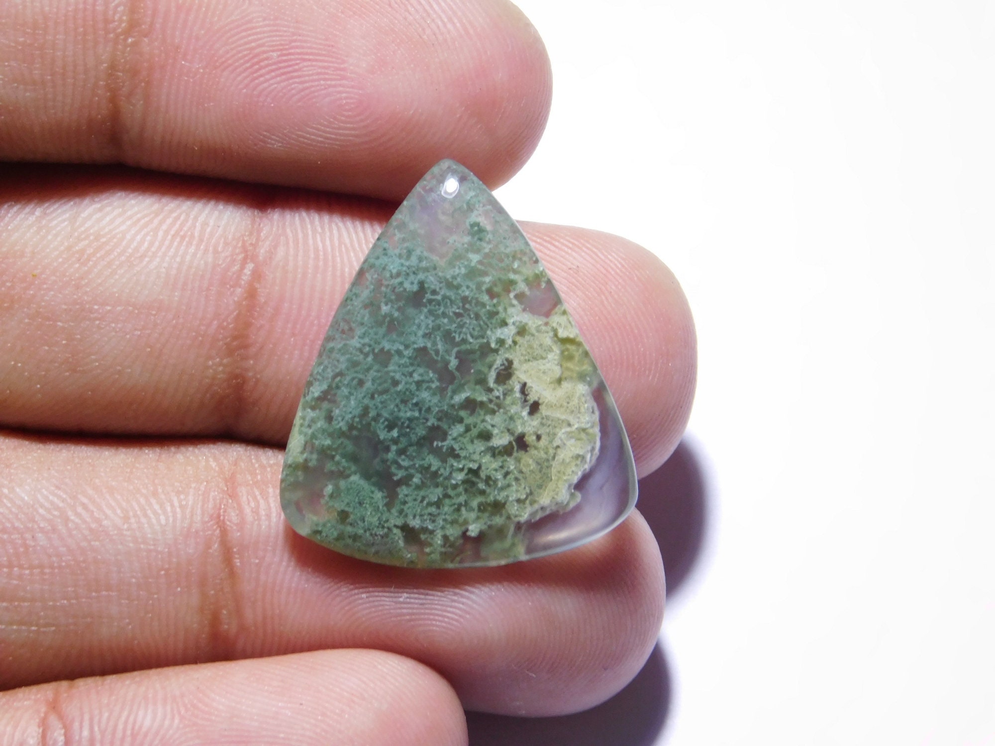 Top Quality Natural Moss Agate Loose Stone Designer Natural | Etsy