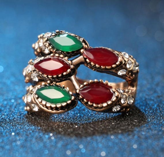 Turkish jewelry fashion turkey ring for women plating antique Etsy