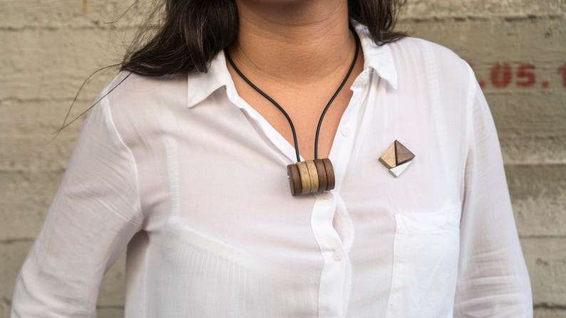 Half Moon Contemporary wooden Puzzle Necklace can be a Distinctive Meaningful Gift.
