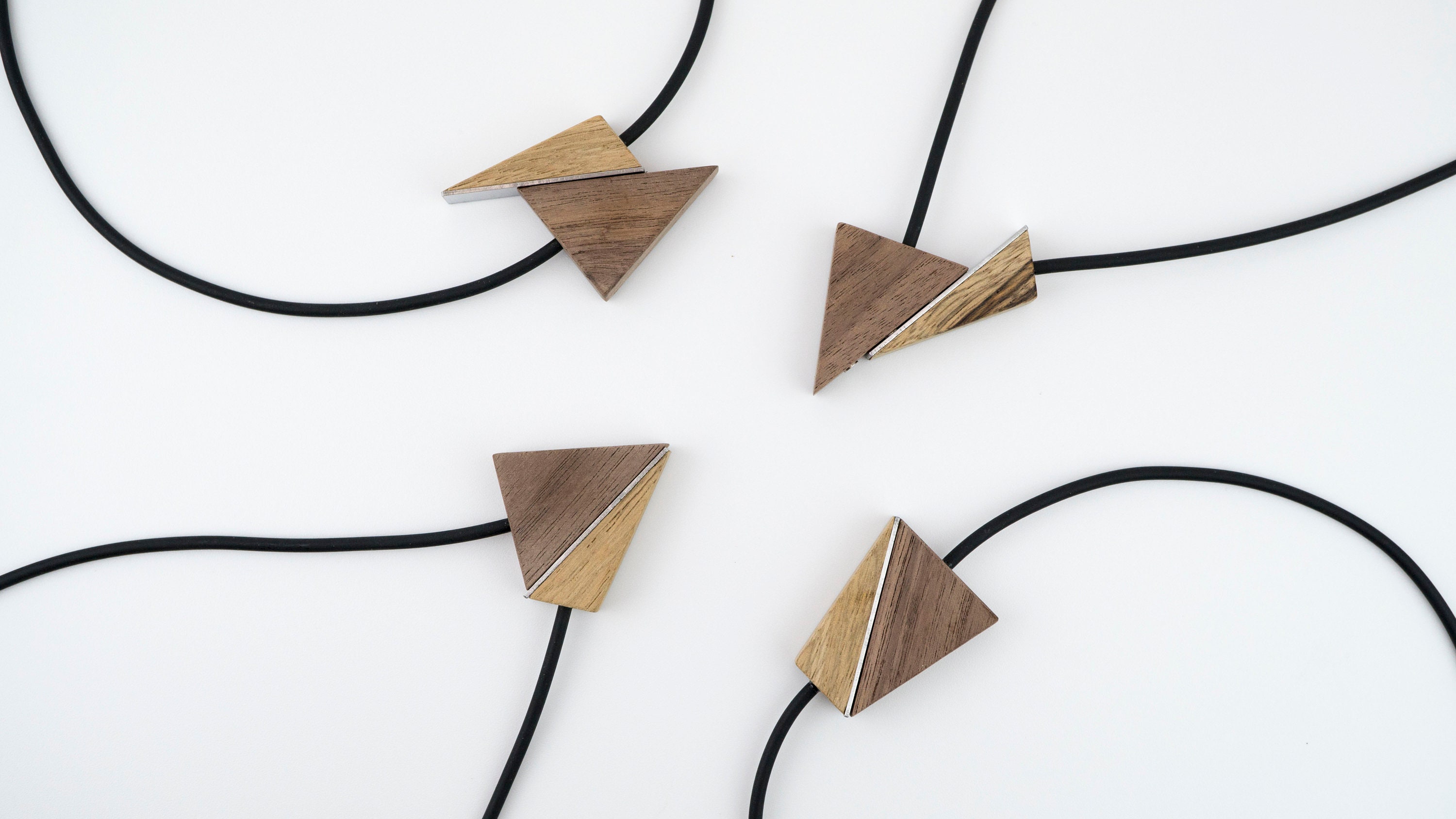 Wood Puzzle Jewelry Set Statement Necklace Earrings Etsy