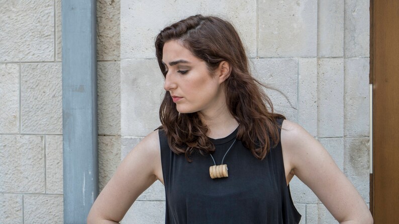 Half Moon Contemporary wooden Puzzle Necklace can be a Distinctive Meaningful Gift.