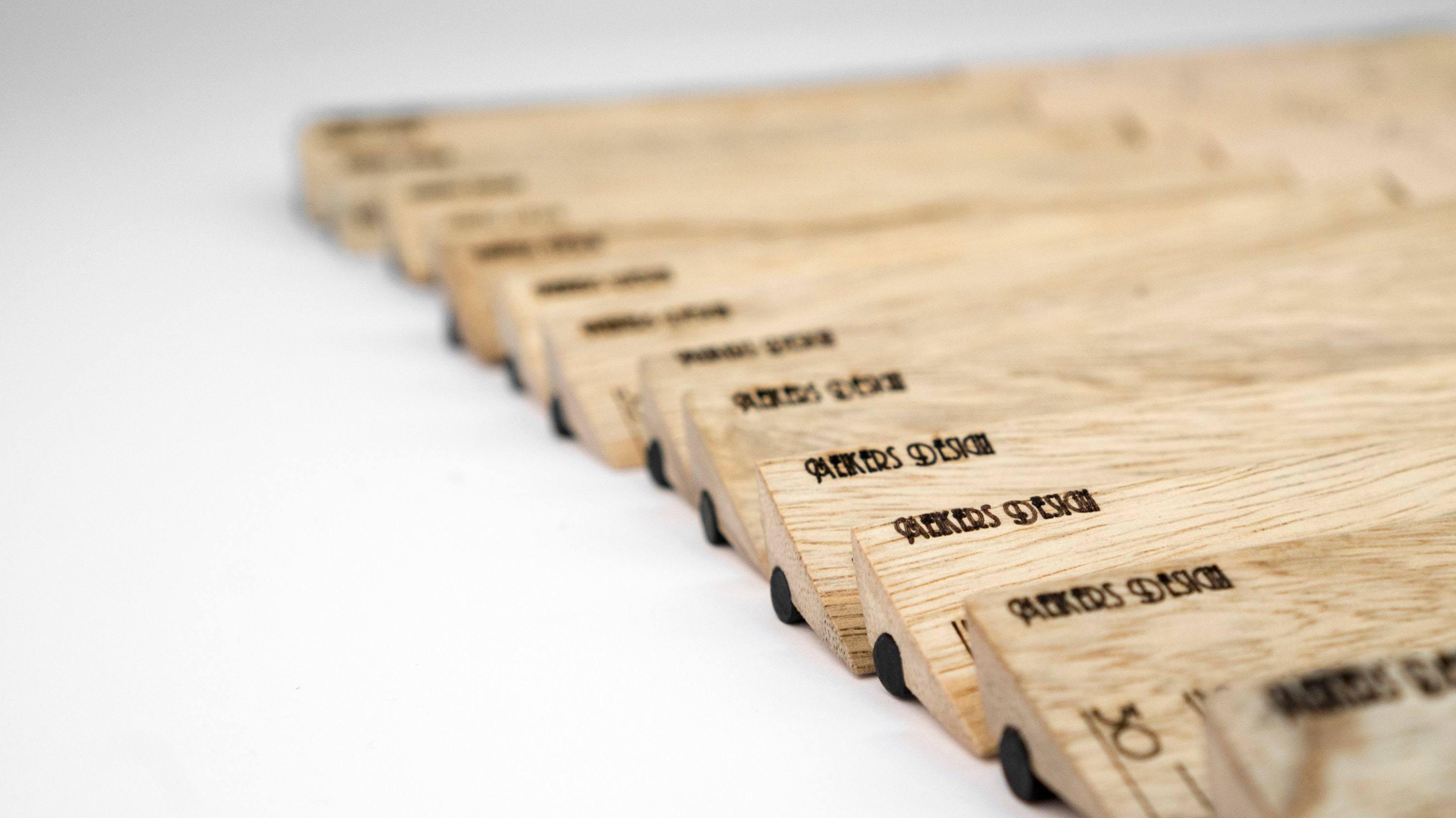 Handmade Wooden Ruler, Grip Strip , African Walnut Wood, Natural Wood ...