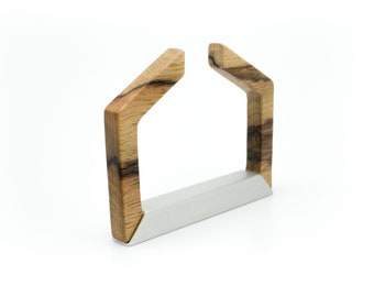 Geometrisches Dreieck braunes Holz Armband, Eco Design Holz Geschenk.