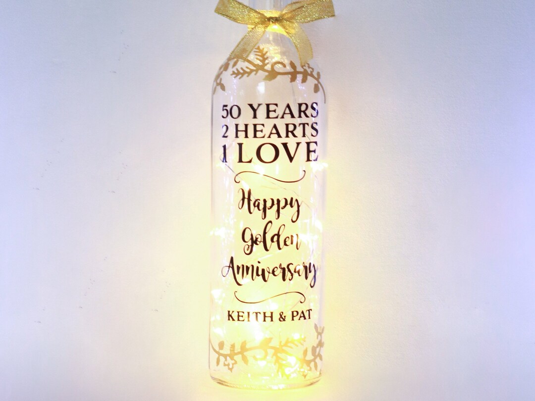 50th Anniversary Parents Bobblehead - Golden Wedding Gift