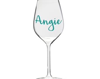 Personalised Vinyl Stickers for Hen Parties, Weddings | Wine Glass, Mugs, Stationery, Gifts, Baubles | ANY names or words