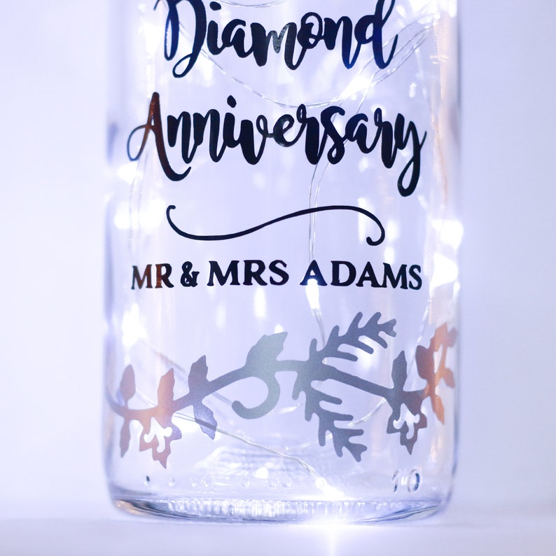 Personalised Diamond Wedding Anniversary Gift for Parents Etsy