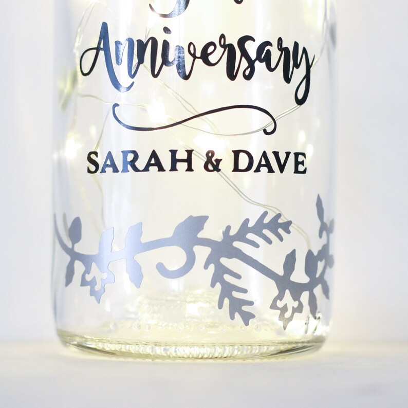 Unusual 5th Wedding Anniversary Gifts Bottle Light 5th Wedding Anniversary Gift 5 Year Unique