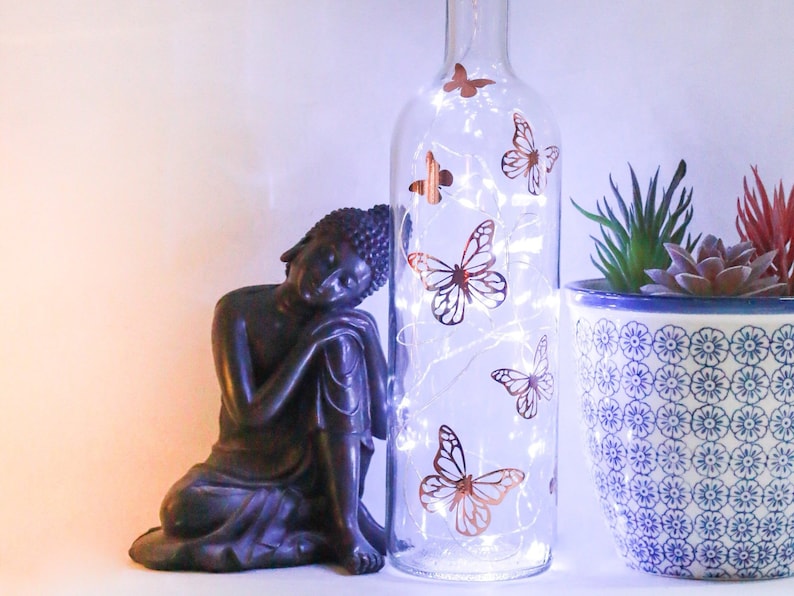 Butterfly Gifts for Her Light up Bottle Wine Bottle Light Etsy UK