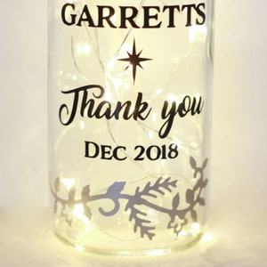 Retirement Gifts For Women, Bottle Lights, Personalised, Work Friend Leaving Job, Colleague, Coworker, Good Luck, Thank You For Your Service image 3