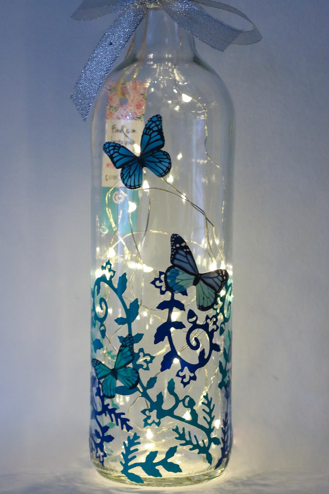 Blue Butterfly Gifts for Her Can Be Personalised Bottle Etsy UK