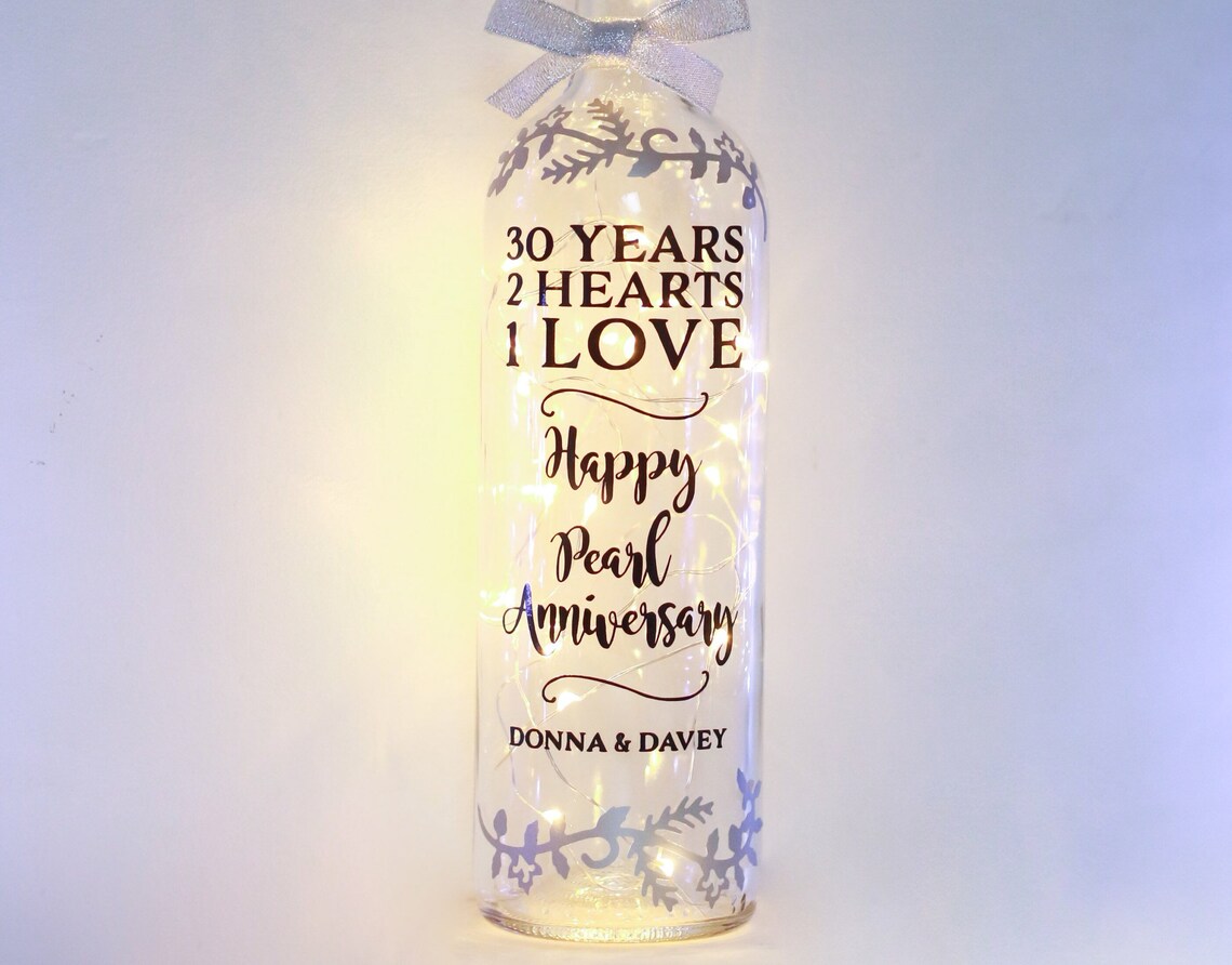 30th Pearl Wedding Anniversary Gift 30 Year Personalised - Etsy