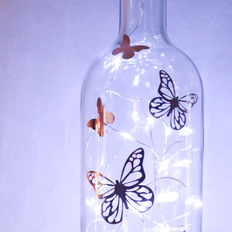 Butterfly Gifts for Her Light up Bottle Wine Bottle Light Etsy UK