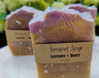 Lavender + Honey: A Goatmilk, Honey, and Oat soap with Fragrance Oil