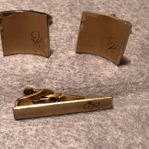 boutons de manchette vintage et attacheclip