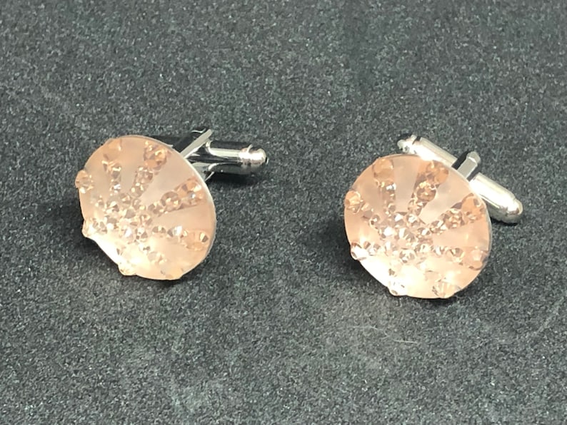Circle Sparkle Cuff Links