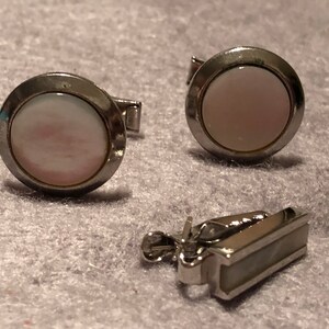 Vintage Cuff Links and Tie Clip