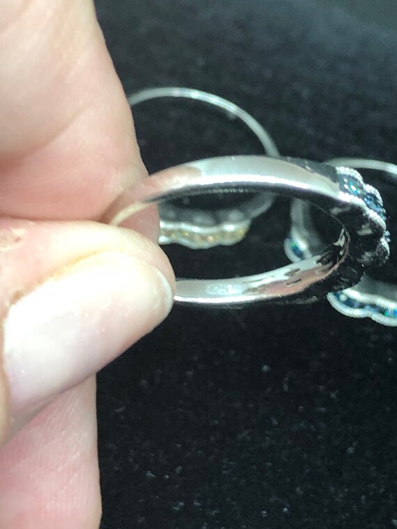 925 Sterling Silver Stackable Rings with Champagn… - image 5
