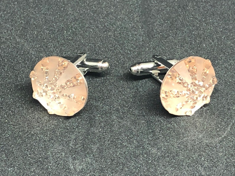 Circle Sparkle Cuff Links