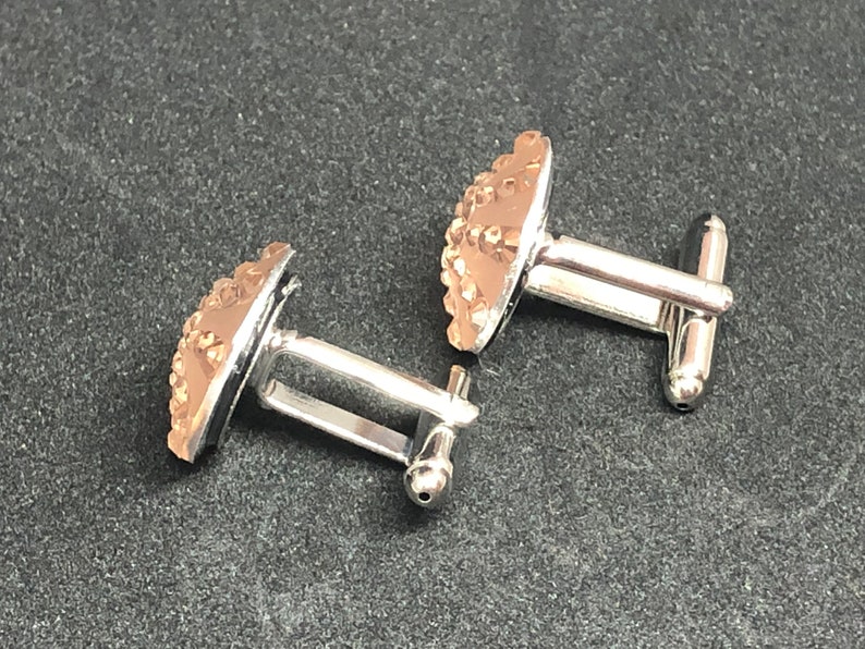 Circle Sparkle Cuff Links