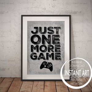 XBOX Controller Print Just One More Game Xbox Xbox Poster - Etsy