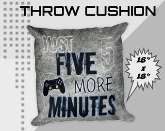 PLAYSTATION Bedroom Decor, Throw Cushion for boys bedroom, gamer decor for boys, teenage bedroom, gamer gift, game room, kids room, boy room