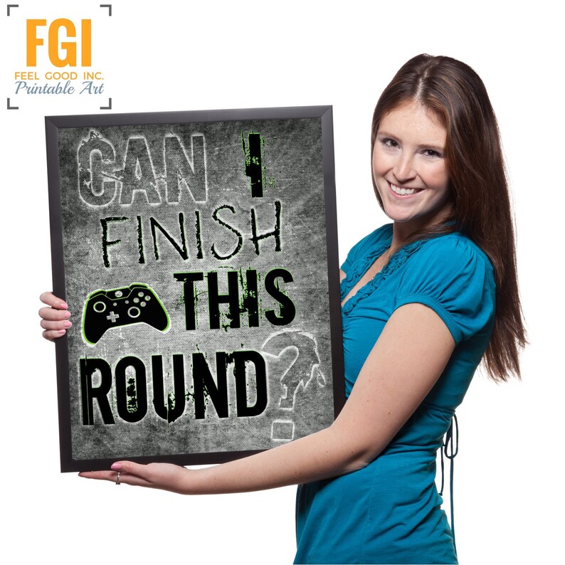 XBOX Can I Finish the Round Video Game Poster Xbox Wall Etsy XBOX Can I Finish the Round Video Game Poster Xbox Wall Etsy