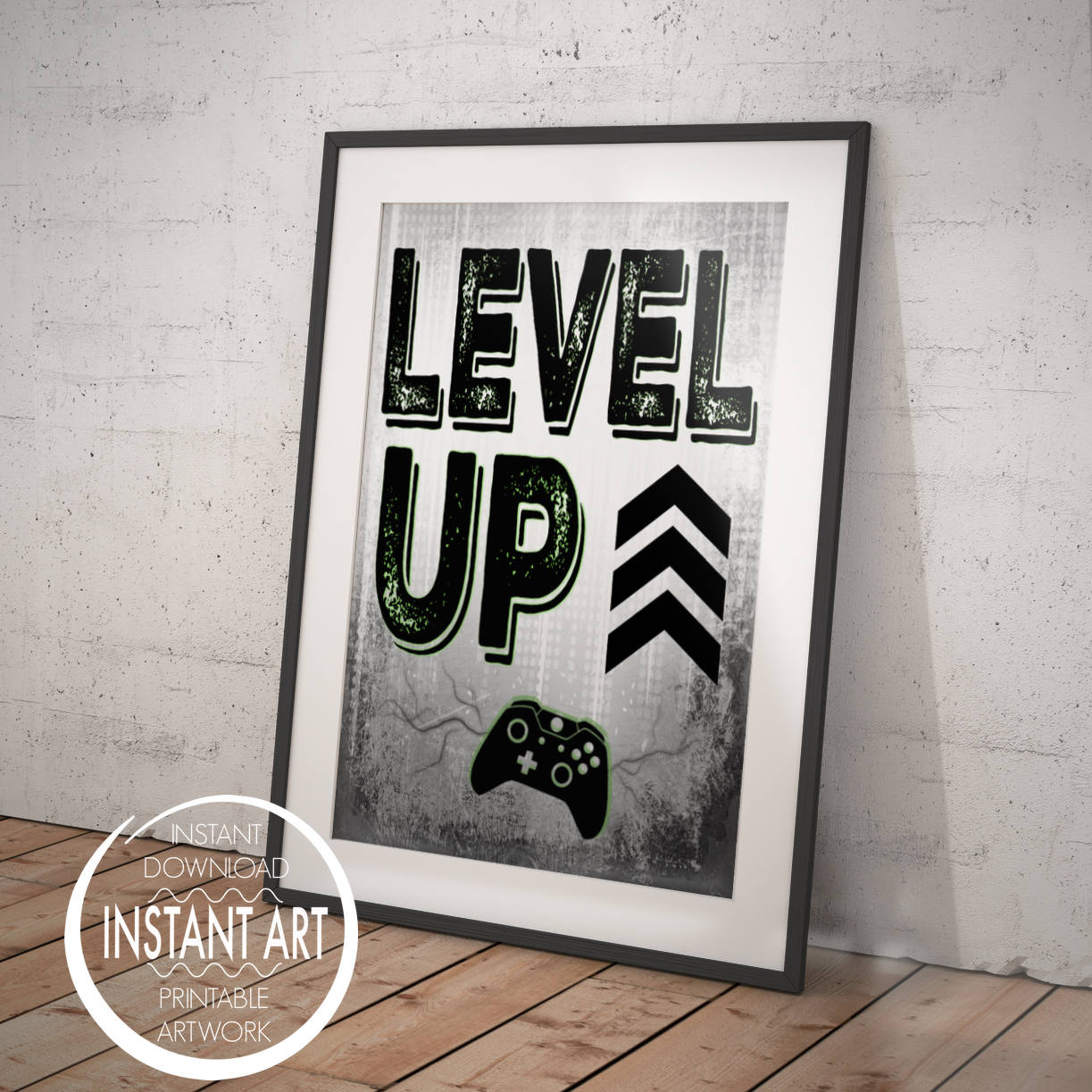 VIDEO GAME POSTER Level Up Video Game Wall Art Mancave | Etsy