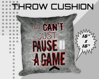 Video Game Throw Cushion for boys bedroom decor, video game decor for teenage bedroom, gamer gift, game room, kids room, man cave decor