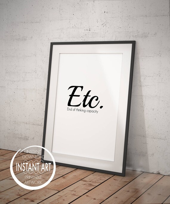 Citation Amusante Etc Capacite De Fin De Pensee Reverie Etsy France