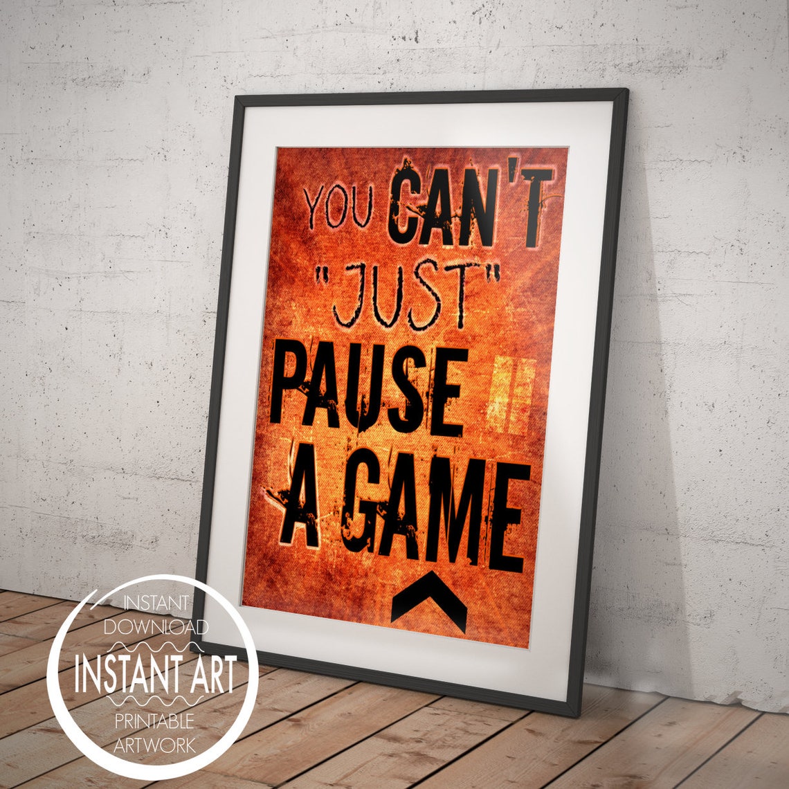 Gamer Bedroom Decor You can't just pause a game video | Etsy