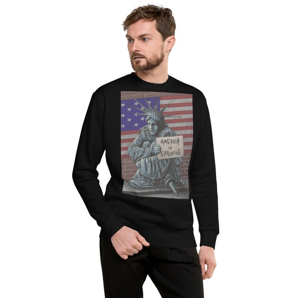L’Amérique est chère Statue de la Liberté Unisexe Premium Sweatshirt