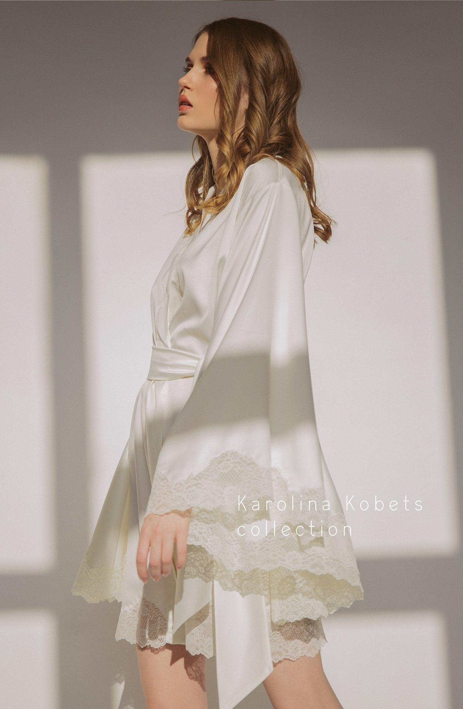 Wedding Robe Lace Robe Bridal Robe Etsy