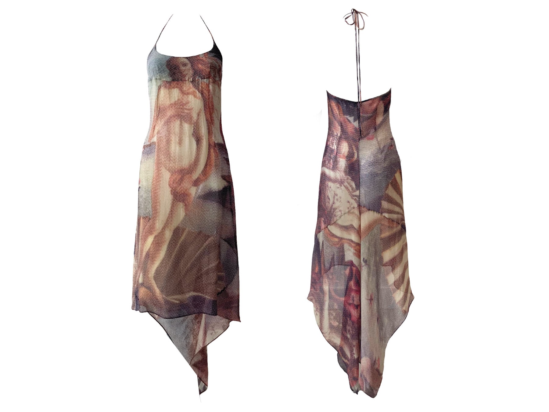 1990s Dolce & Gabbana Botticelli's Birth of Venus Silk Halter Dress, Made  in Italy (S/M) - Etsy