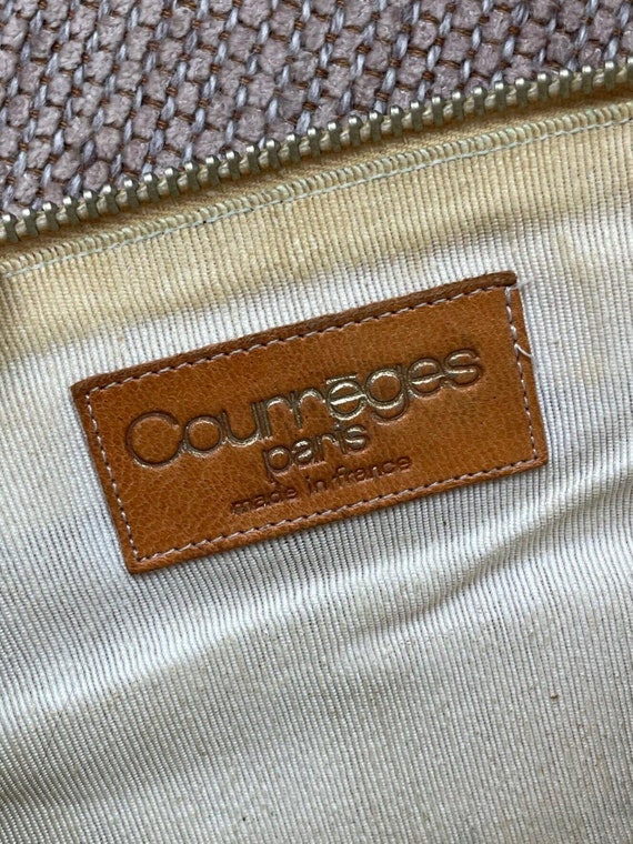 1970s Courrèges Cognac Leather Belt Bag, Made in … - image 6